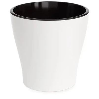 Горшок цветочный Лея 17л двойной (с автополивом) (белый)