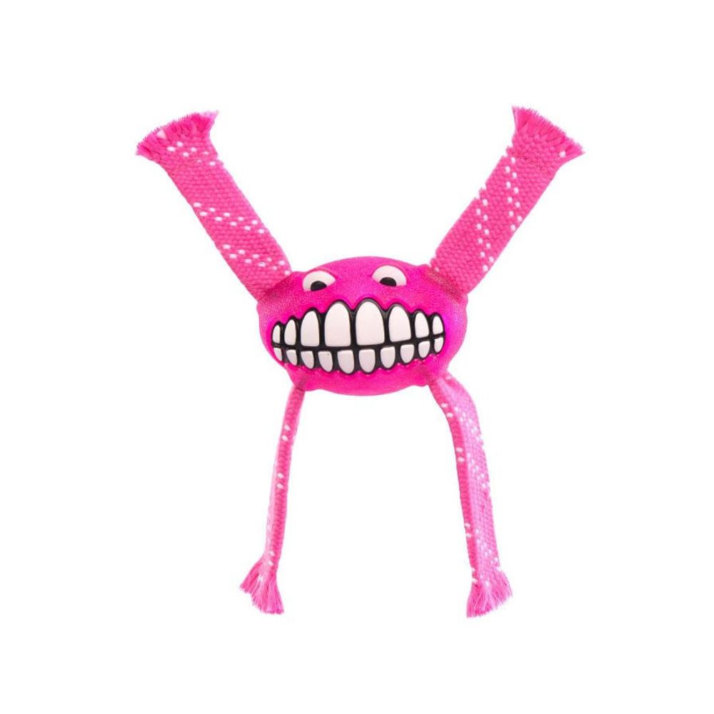 Rogz игрушка с принтом зубы и пищалкой FLOSSY GRINZ розовая 165 мм