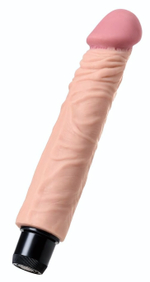 Телесный реалистичный мультискоростной вибратор - 22,5 см. (Цвет: телесный)