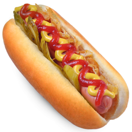 Хот-дог с куриной сосиской