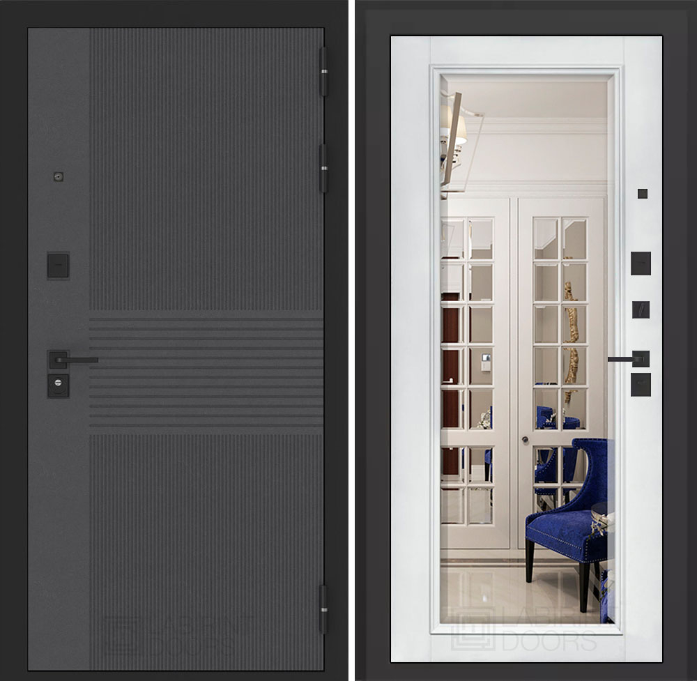 Бункер 05 - зеркало фацет белый софт