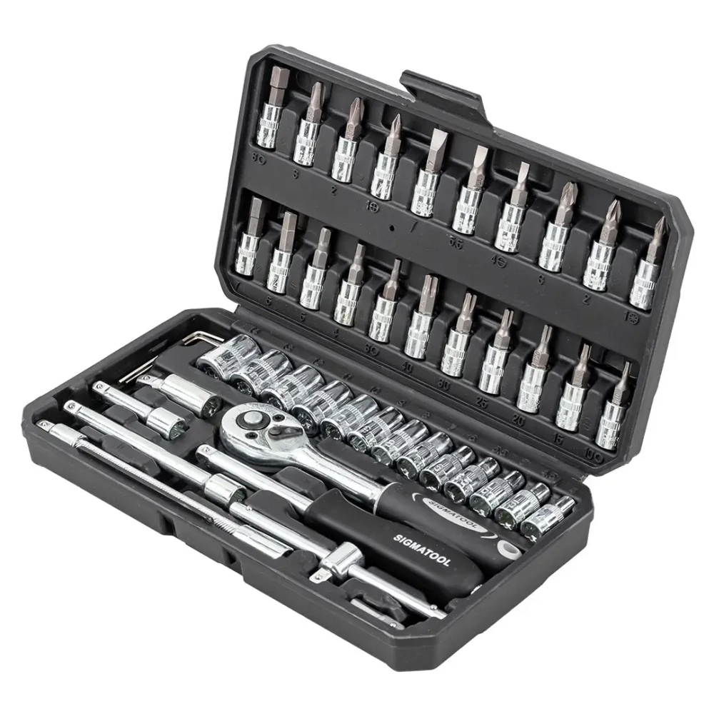 Набор инструмента 46пр. 1/4''(6-гран.)(4-14мм) SIGMATOOL Sigmatool-2462-5