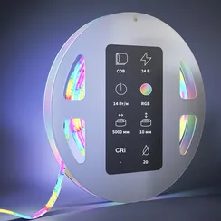 Светодиодная лента Ультра 24В COB 14Вт/м Цветная (RGB) 5м IP 20 201217 Led Strip 201217
