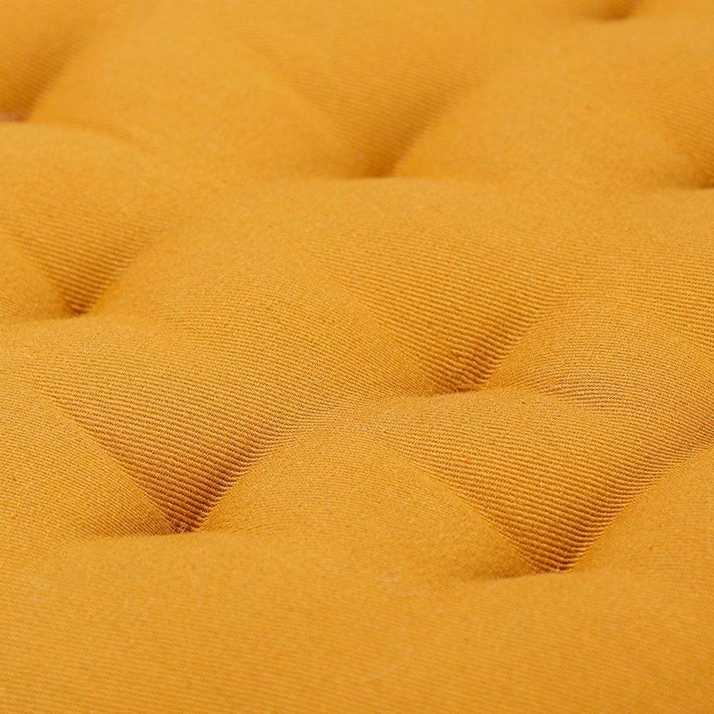 Подушка на стул круглая из хлопка цвета карри из коллекции essential, 35 см