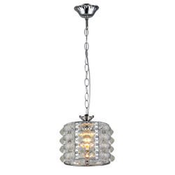 Светильник подвесной (подвес) Rivoli Liane 2041-201 потолочный 1 х Е27 40 Вт хром хрусталь классика | Rivoli