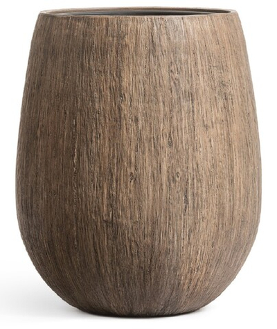 Кашпо TREEZ Effectory - Wood - Округлая чаша - Светлый дуб