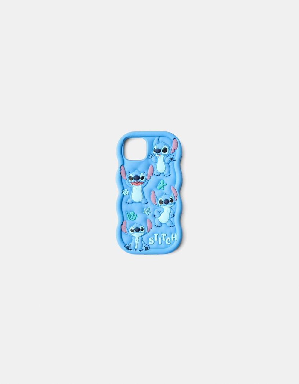 BERSHKA Чехол для iPhone с рисунком Lilo & Stitch, синий