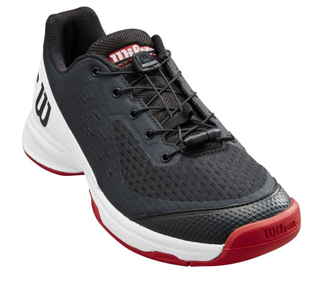 детские Кроссовки теннисные Wilson Rush Pro Jr 4.0 - black/white/poppy red