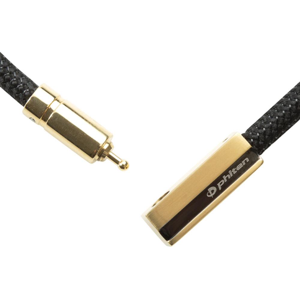 Ожерелье PHITEN RAKUWA NECKLACE MG CHOPPER SQUARE серебряно-золотое