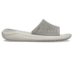 Шлепанцы CROCS LiteRide Slide Smoke/Pearl White