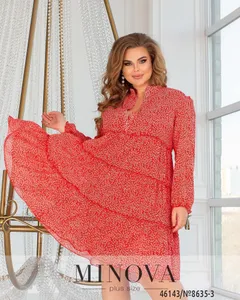 Платье 8635-3-красный Minova