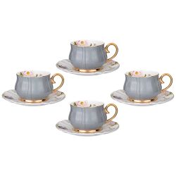 ЧАЙНЫЙ НАБОР LEFARD "ВРЕМЕНА ГОДА" НА 4 ПЕР. 8 ПР. 200 МЛ СЕРЫЙ (КОР=8НАБ.)