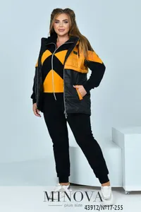 Костюм 17-255-черный-горчица Minova