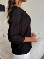 Блузка нарядная трикотажная офисная рукав 3 4