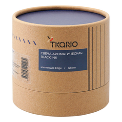 Свеча ароматическая Tkano Edge Black Ink синяя 60ч