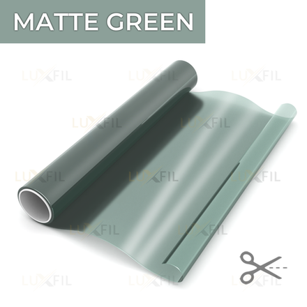 Пленка для окон декоративная MATTE GREEN LUXFIL, 1,524x30м. (на отрез)