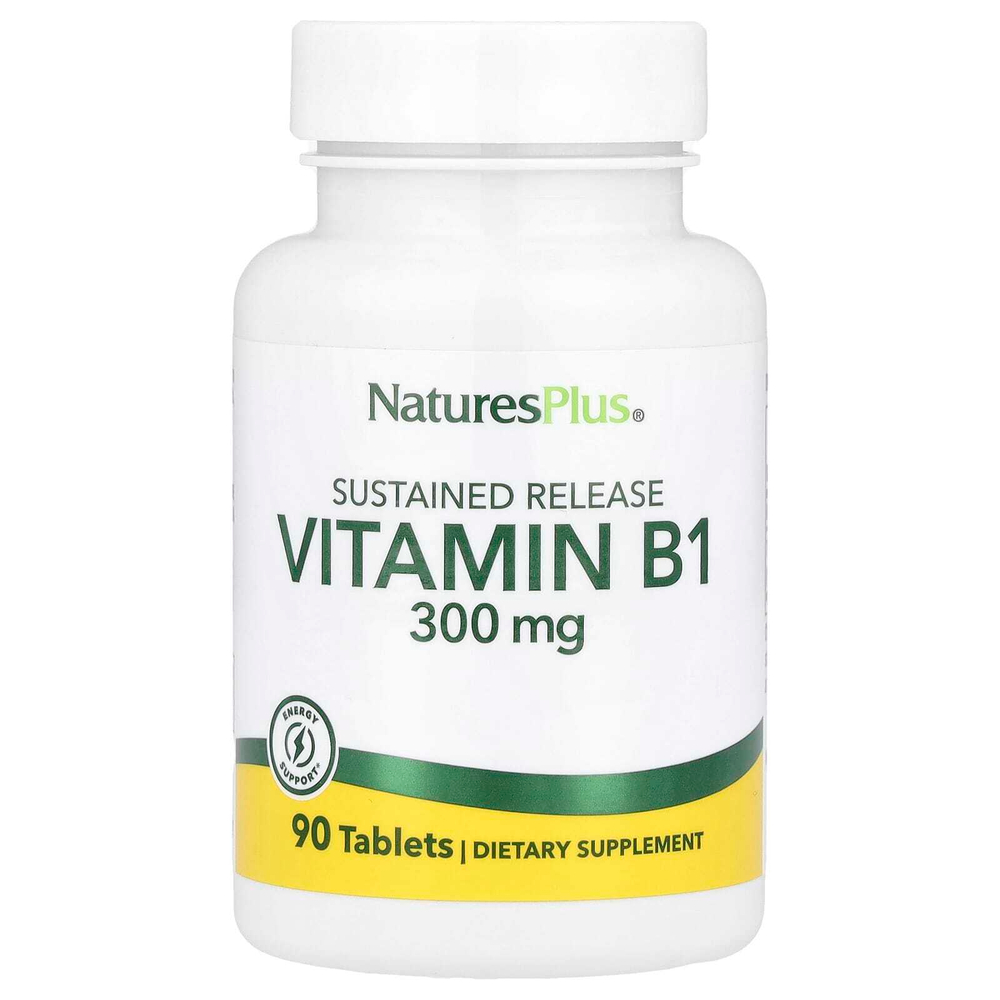 NaturesPlus, витамин В1, 300 мг, 90 таблеток