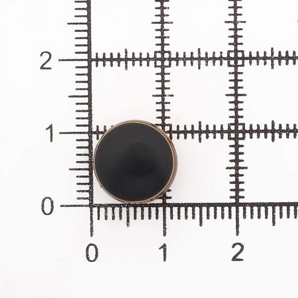 Пуговицы металл на ножке 18L=11 мм, (Black/G (черный/золото)), MEs-2013, 36 шт