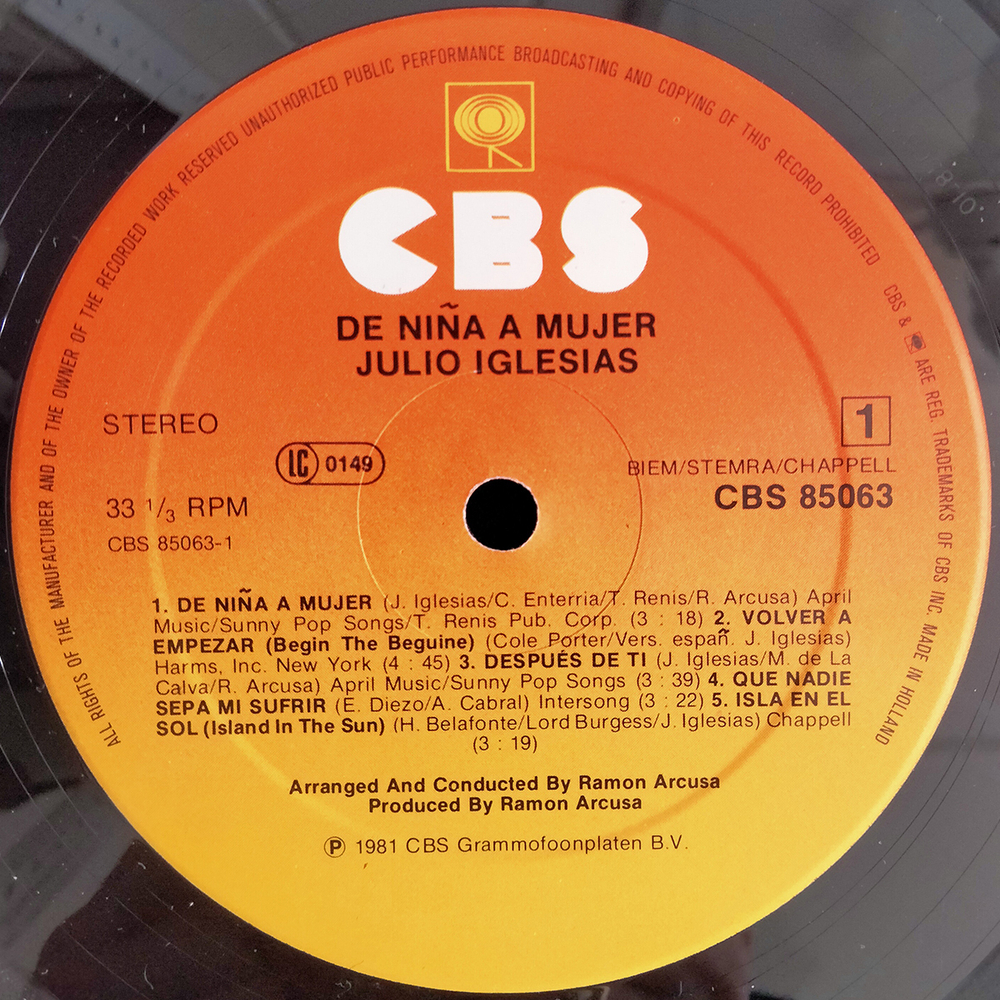 Julio Iglesias / De Nina A Mujer (LP)