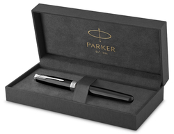 Ручка-роллер Parker Sonnet T539, цвет: Laque Black СT,  стержень: F, цвет чернил: black, в подарочной упаковке