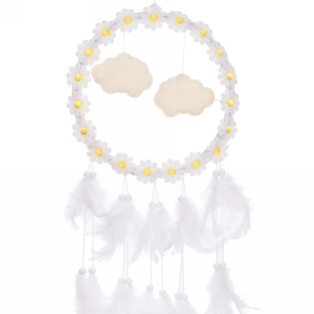 Украшение-оберег «Ловец Снов-Облачко» 16*65см цвет белый