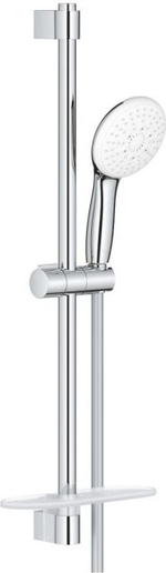 Душевой гарнитур GROHE Tempesta 110 лейка 2 режима, штанга 600 мм, 13,5 л/мин, с полочкой (27926003)