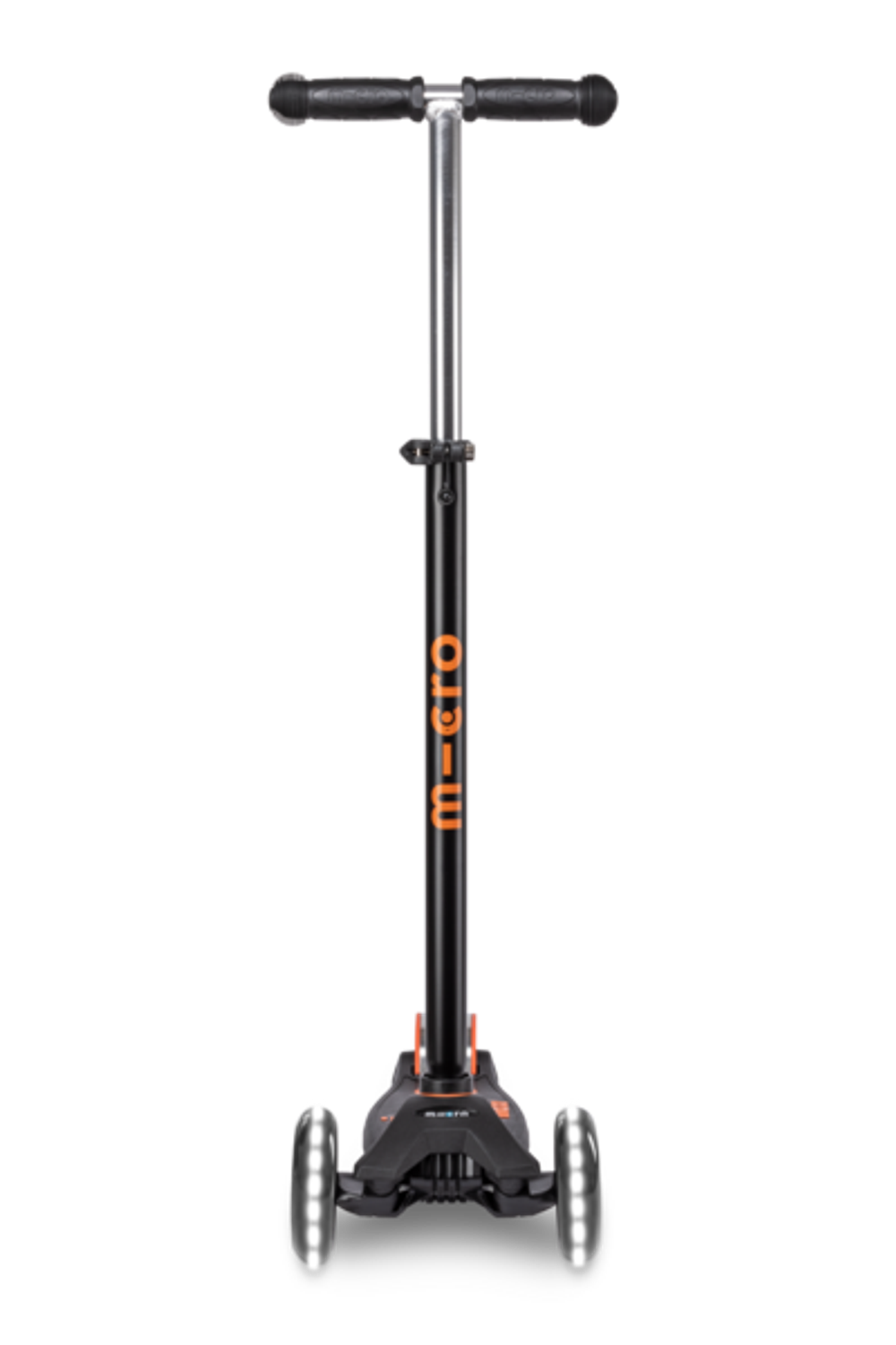 Самокат Maxi Micro Deluxe LED черно-оранжевый