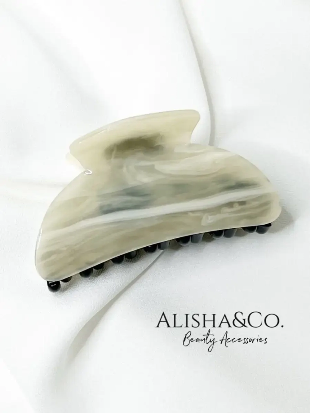 Аксессуар для волос Заколка Крабик средний Marble Shell