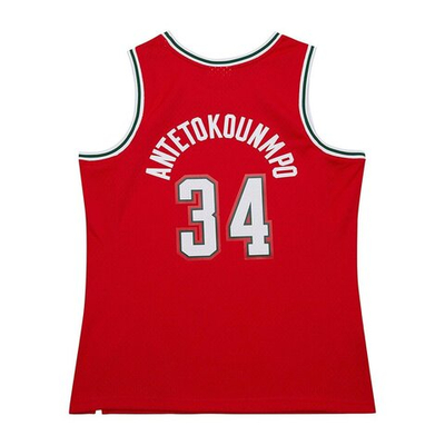 Баскетбольная джерси Mitchell&Ness NBA Authentic Jersey 2014/15 Milwaukee Bucks Giannis Antetokounmpo Red