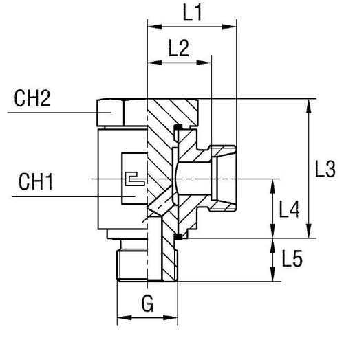Соединение JE DS14 BSP 1/2" (корпус)