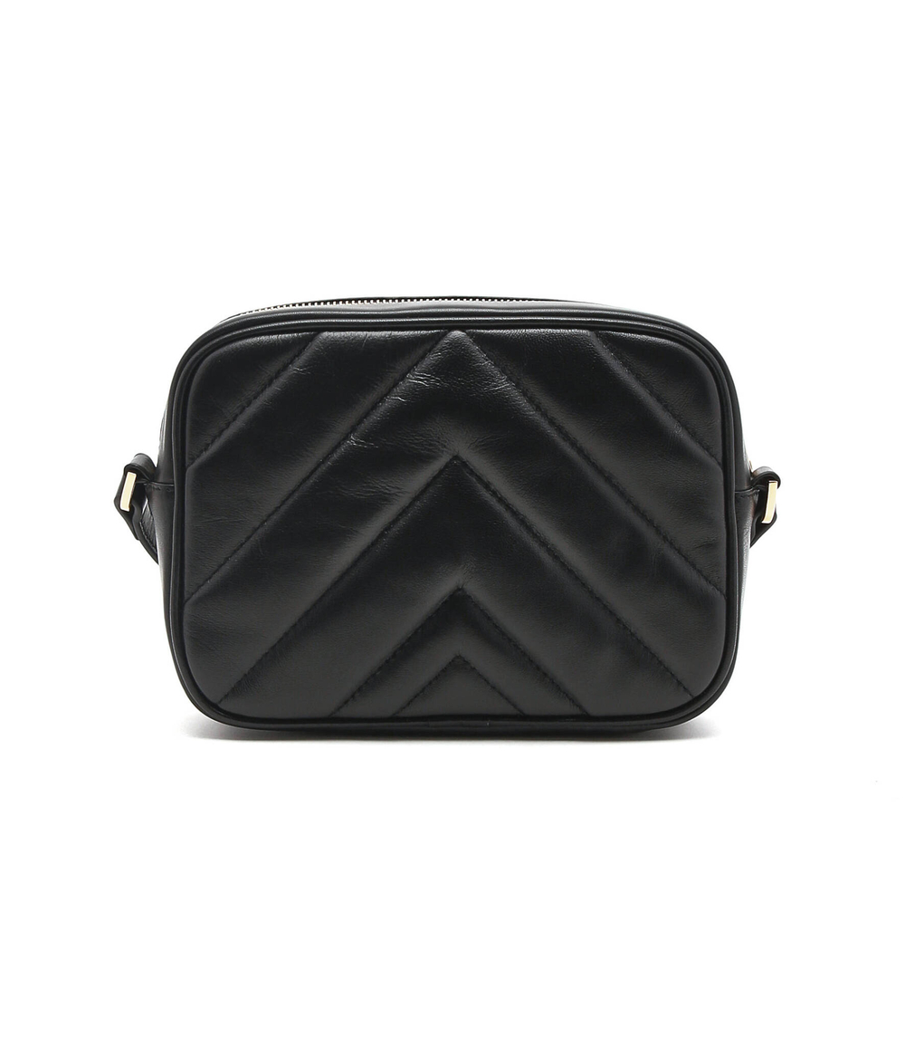 кожаная сумка-мессенджер Patrizia Pepe - черный(CB0023 L004)