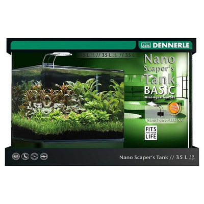 Dennerle Scaper's Tank 35 Basic Led 5.0 - аквариум панорамный для акваскейпинга с комплектом 35 л