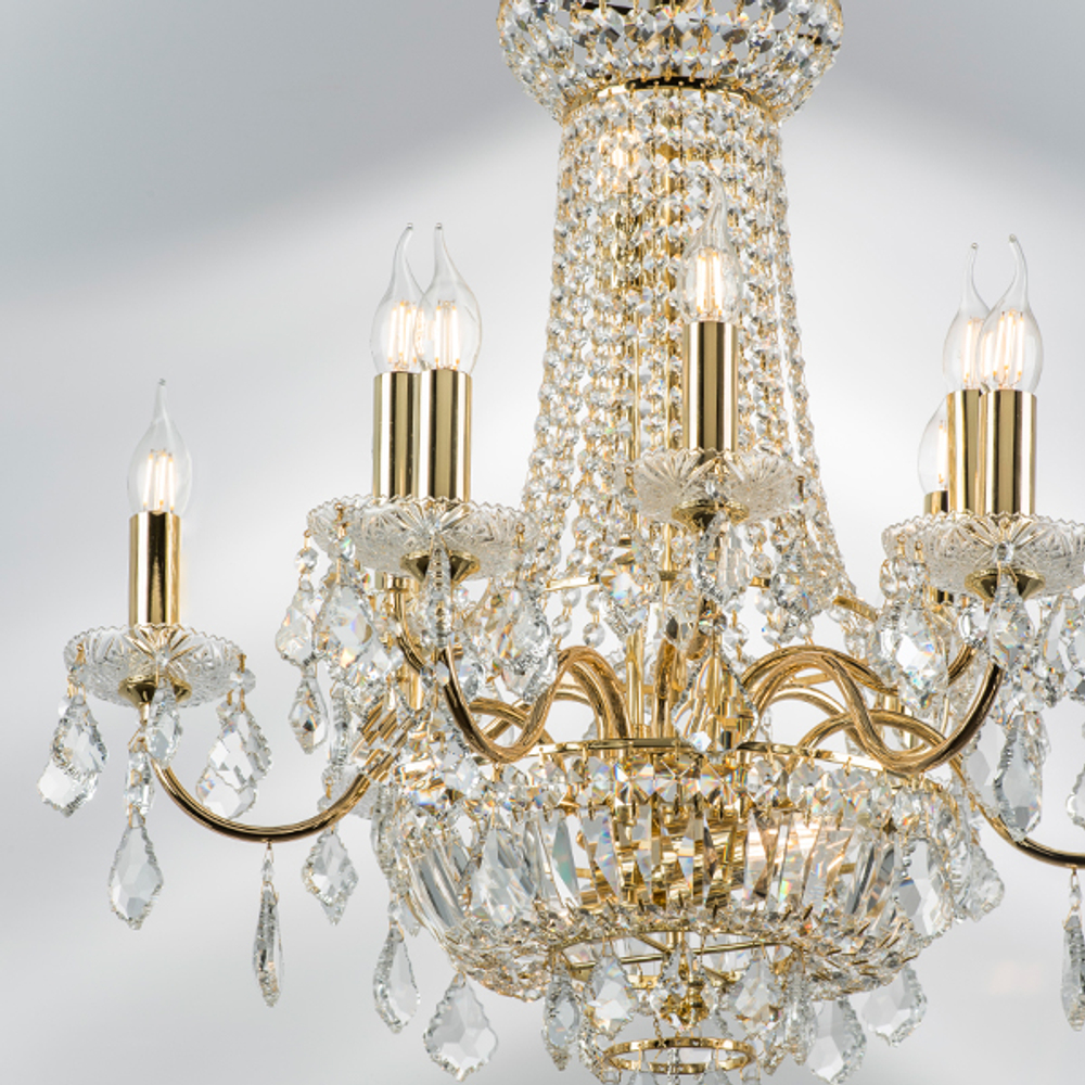 700162 Люстра подвесная CLASSIC 16х60W E14 ЗОЛОТО