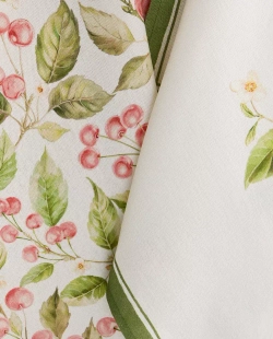 ZARA HOME НАБОР КУХОННЫХ ПОЛОТЕНЕЦ ИЗ ХЛОПКА С ВИШНЯМИ (НАБОР ИЗ 2 ШТУК), КРАСНЫЙ