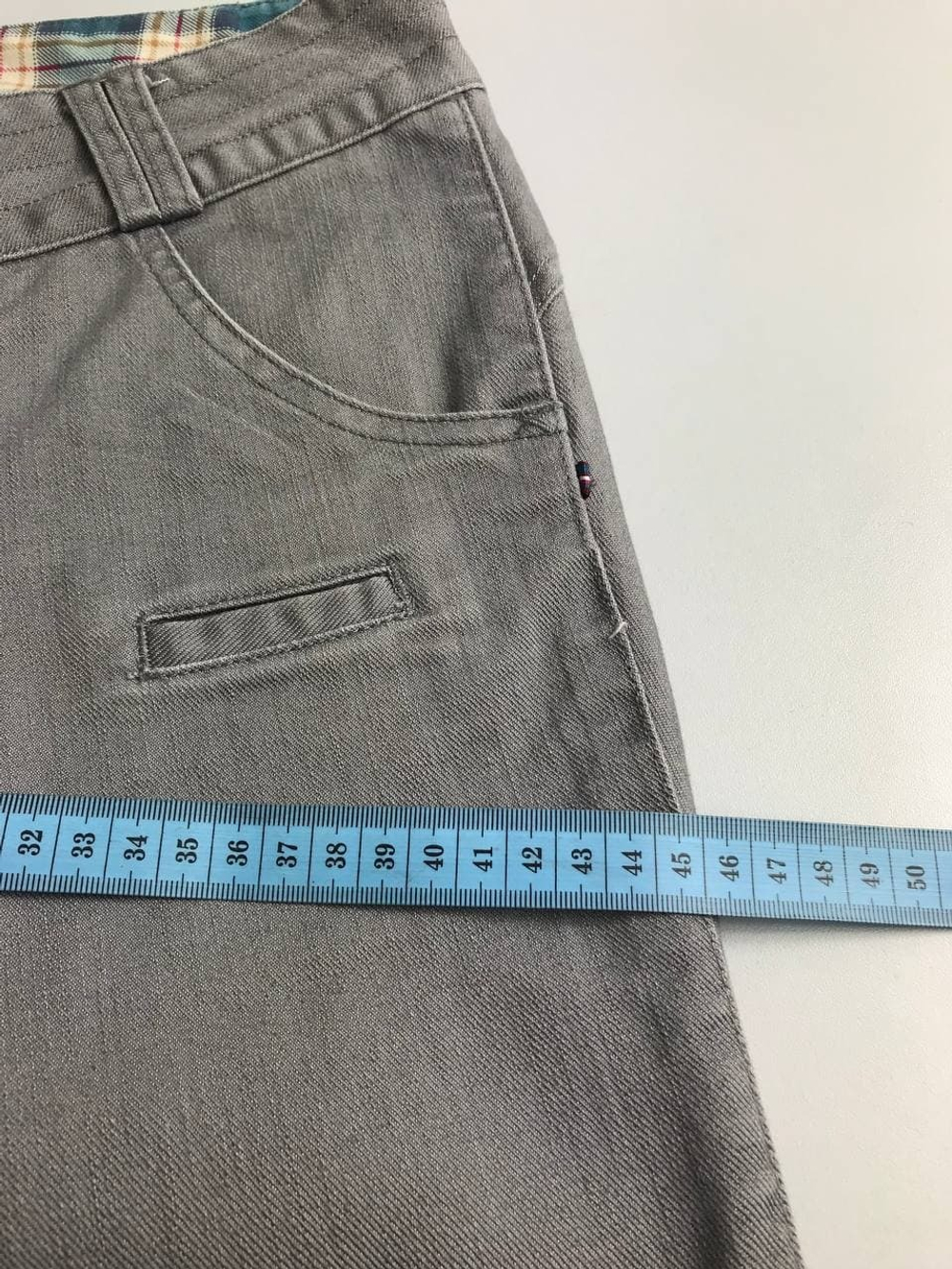 Брюки Oxylane джинсовые 42 размер, с браком