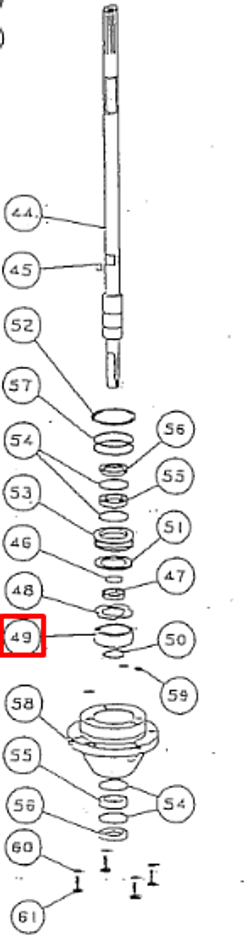 Подшипник вертикального вала водомета 7205BECBP (25х52х15) (PNFM40E-31007; 504) (PREMARINE)