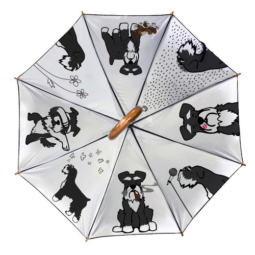 Зонт "Шнауцеры - Черный с серебром"