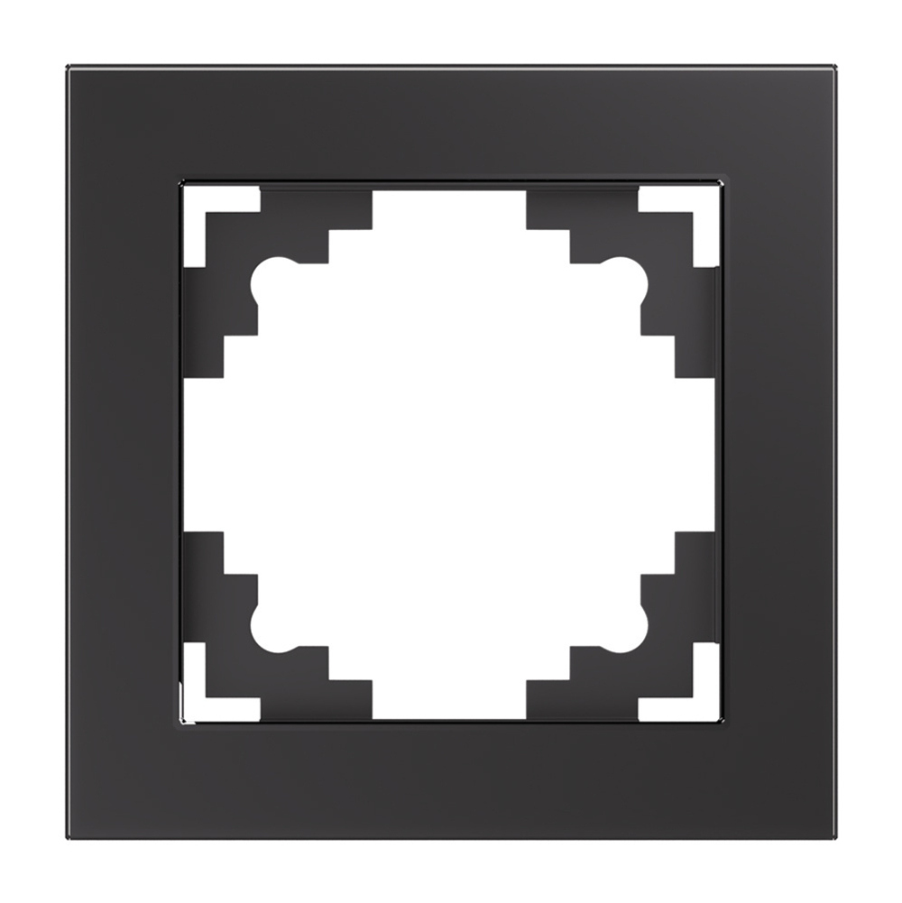 Рамка 1-местная, стекло, STEKKER, GFR00-7001-06, серия Катрин, графит 39539