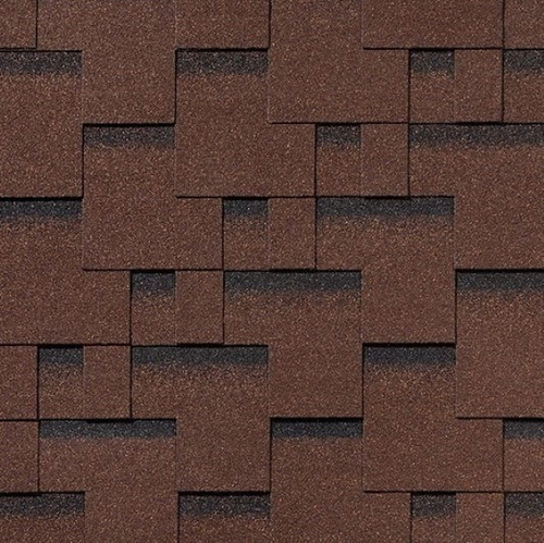 Черепица гибкая Roofshield Фемили Лайт Модерн FL-М-16 коричневая с оттенением