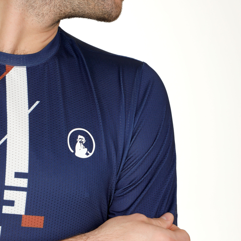 Мужское теннисное поло Quiet Please Retro Receiver T-Shirt Men - Blue