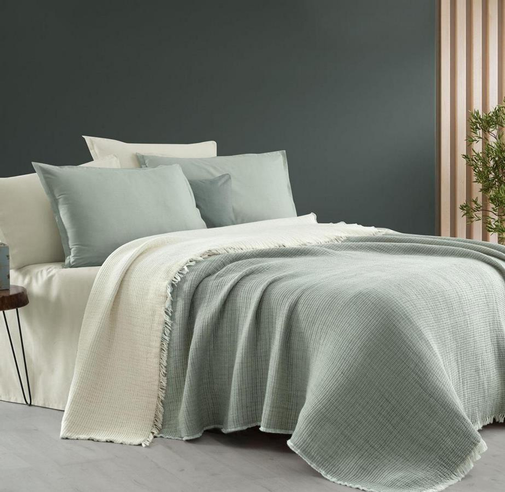 Покрывало муслин BOWIE зеленый 180*220 см