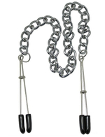 Зажимы для груди с серебристой цепочкой (Цвет: серебряный)