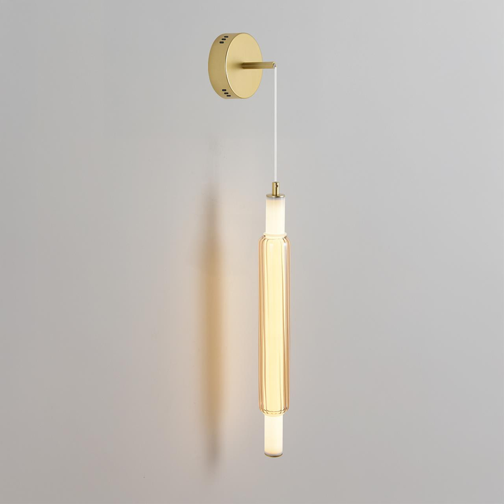 8259/15WCL LEDIO LN26 280 золото/амбер, металл/акрил/стекло Бра/подвес LED 15W 4000К 220V TRENDY