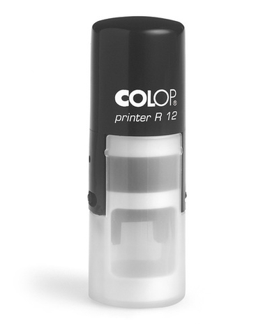 Печать на автоматической оснастке Colop R12 с крышкой-брелоком Д12 мм