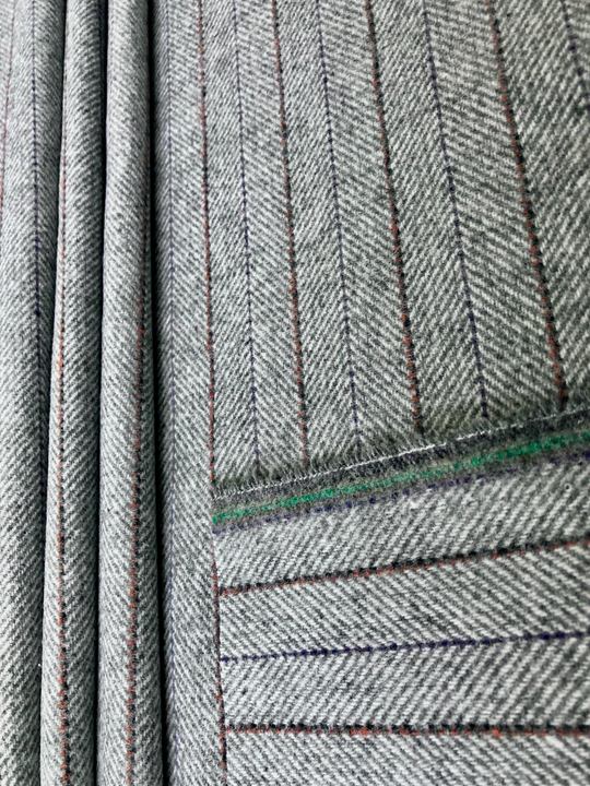 Костюмная принт полоска/елочка, серый светлы, вискоза