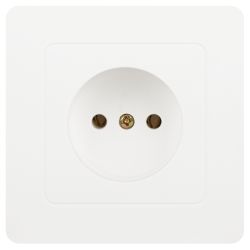 Розетка Intro Style 7-201-01 без заземления 2P 16А-250В IP20 СУ белый | Intro