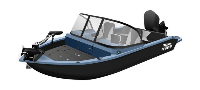 Моторная лодка, ТРИЕРА 490 FISH, красный с Suzuki DF90ATL