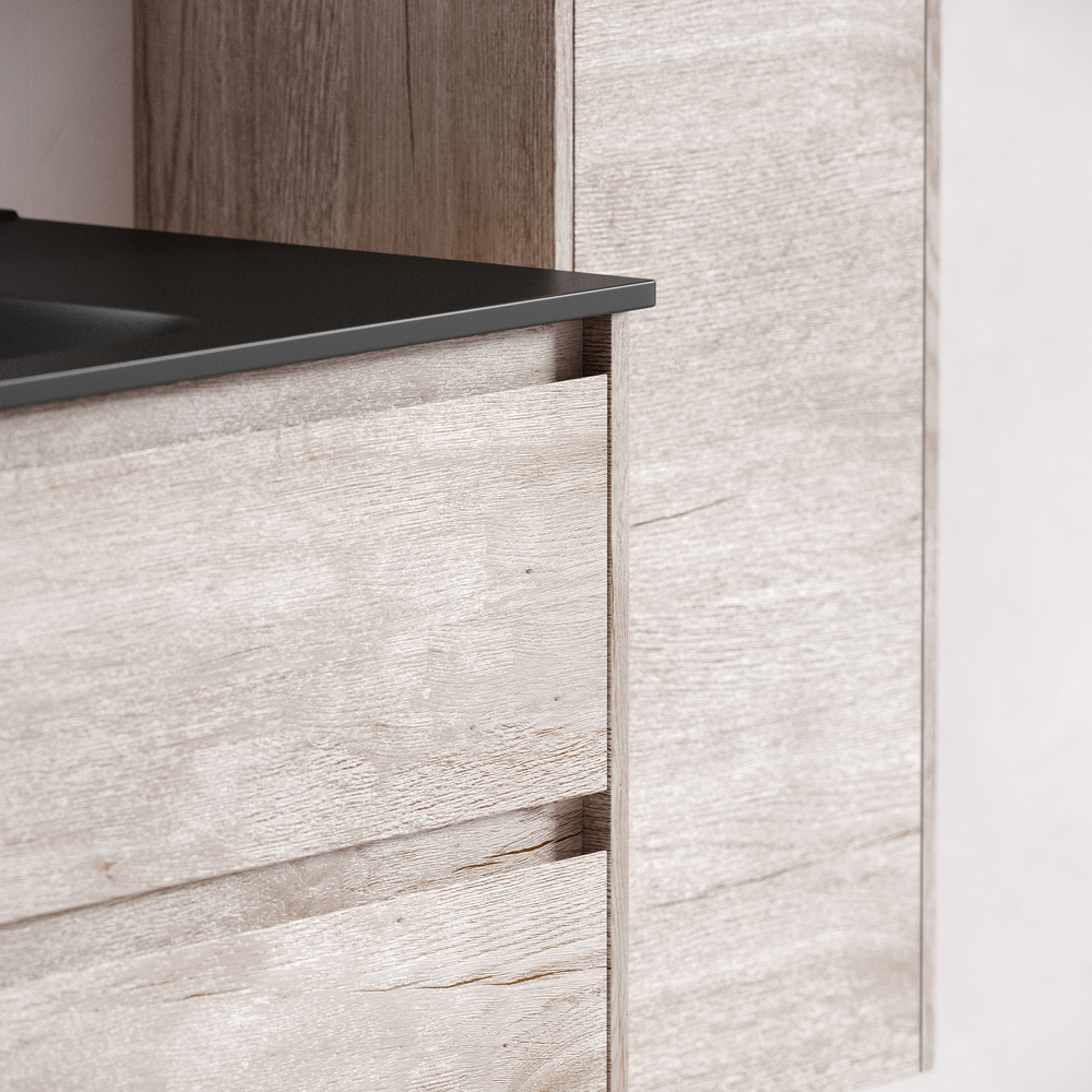 Тумба напольная под раковину Sancos Libra Floor, дуб галифакс натуральный 990х450х840 мм