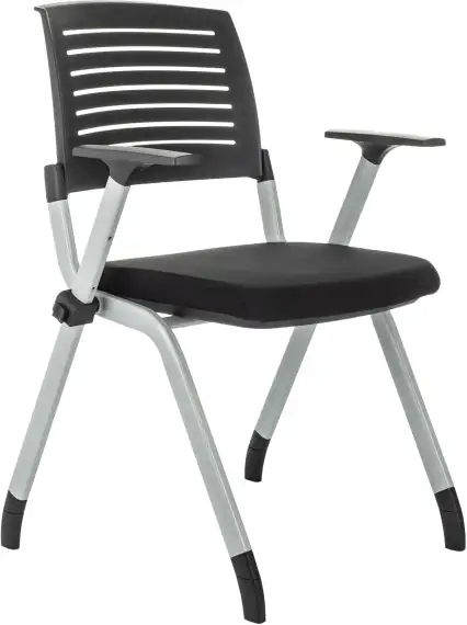 Стул Бюрократ X-Click черный на ножках металл серый