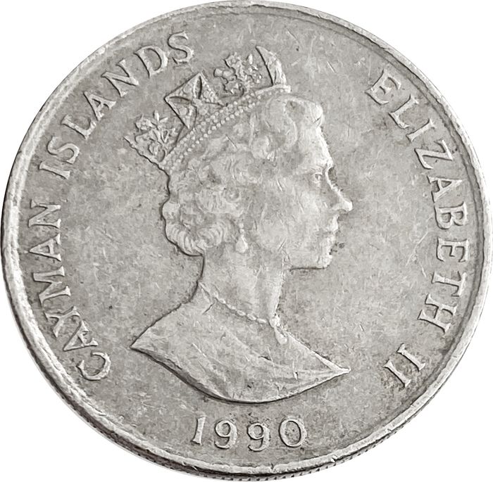 25 центов 1990 Каймановы острова